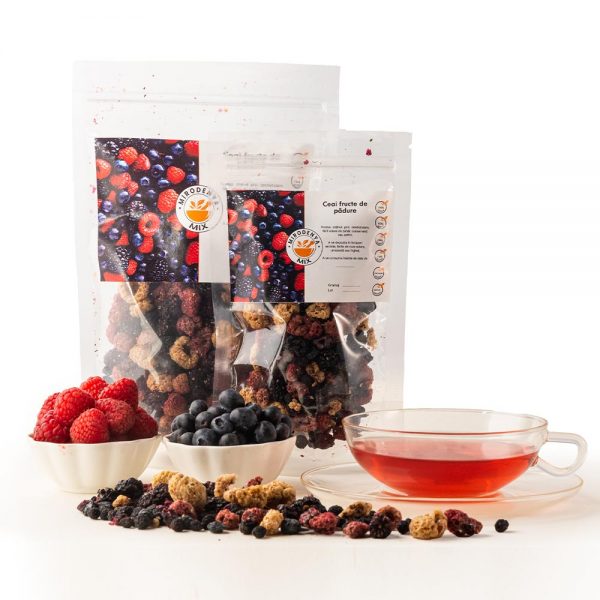 Ceai de Fructe de Pădure, Ceai Natural, Antioxidant și Detoxifiant cu Vitamina C 60g